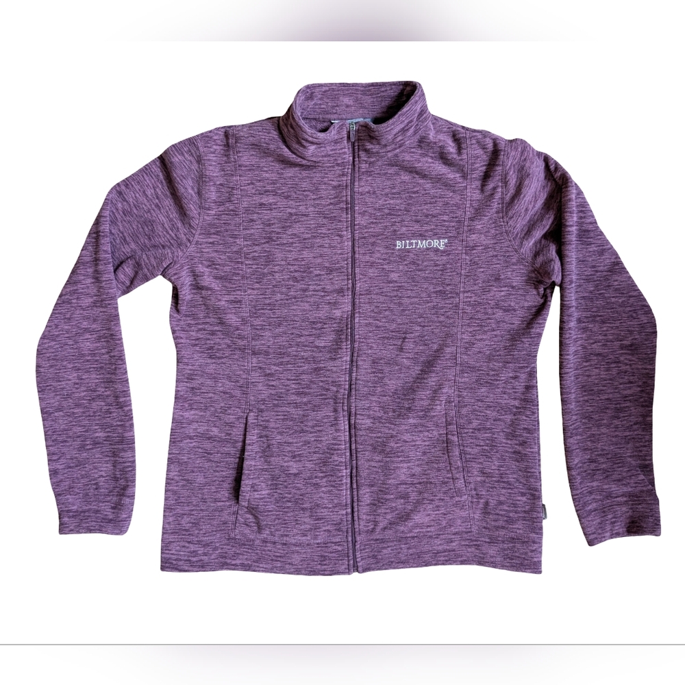 Landway Full Zip Fleece Jacket Marled Plum Midweight XL